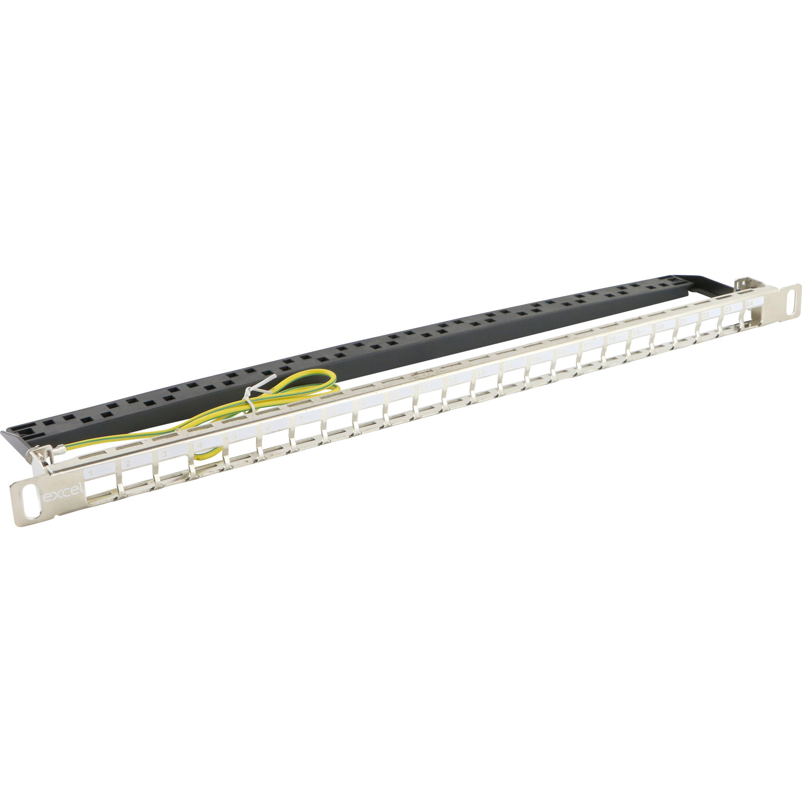 Excel 24-Port Keystone ½U Patch Panel - 0.5U