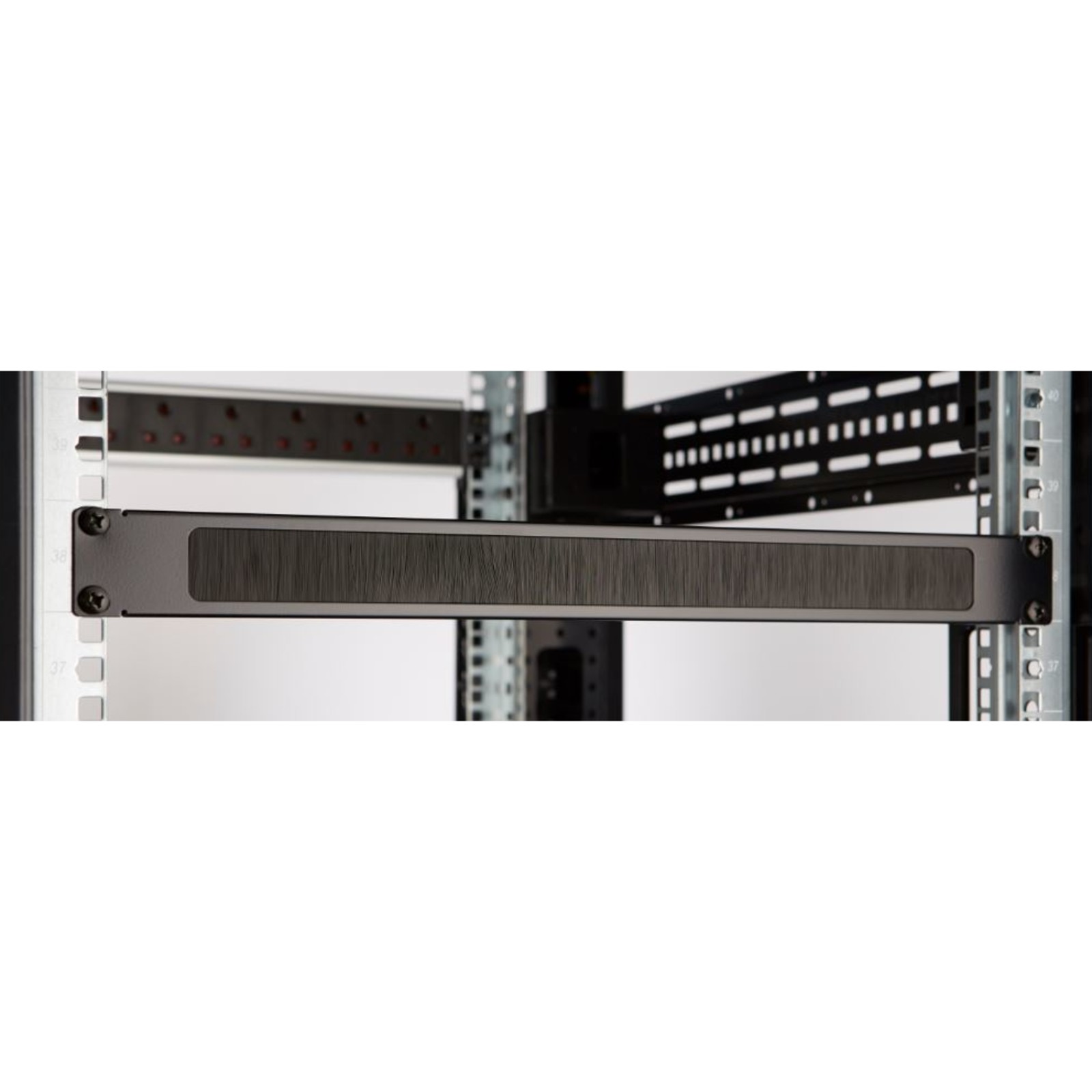 Excel 1U Horizontal Brush Strip Black