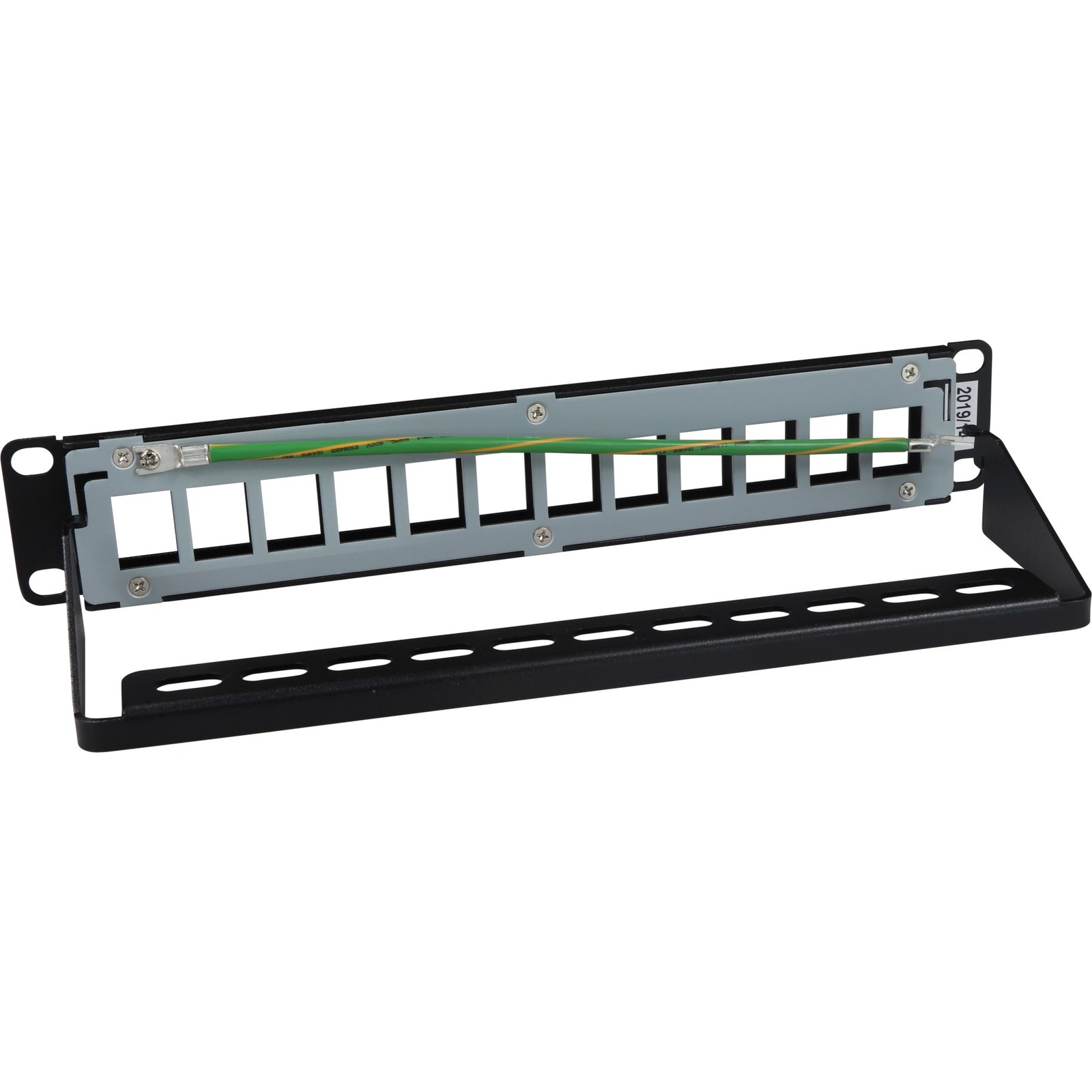 Excel 10" 12 Port 1U Unloaded Keystone Patch Panel Frame - Black