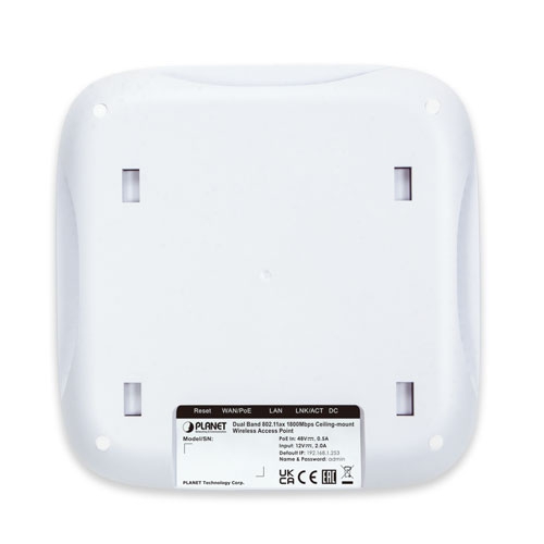 Dual Band 802.11ax 1800Mbps Ceiling-mount Wireless Access Point w/802.3at PoE+ &amp; 2 10/100/1000T LAN Ports