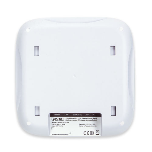 1200Mbps 802.11ac Wave 2 Dual Band Ceiling-mount Wireless Access Point w/802.3at PoE+ and 2 10/100/1000T LAN Ports
