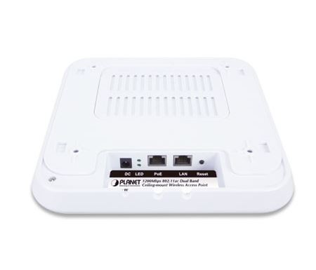 1200Mbps 802.11ac Dual Band Ceiling-mount Wireless Access Point,  802.3at PoE PD, 2 10/100/1000T LAN, 802.1Q VLAN, supports Smart AP controller)