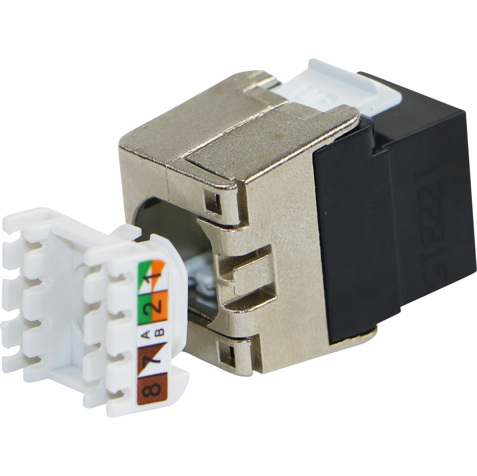 Excel Category 6A UTP Low Profile Keystone Jack Toolless - Black