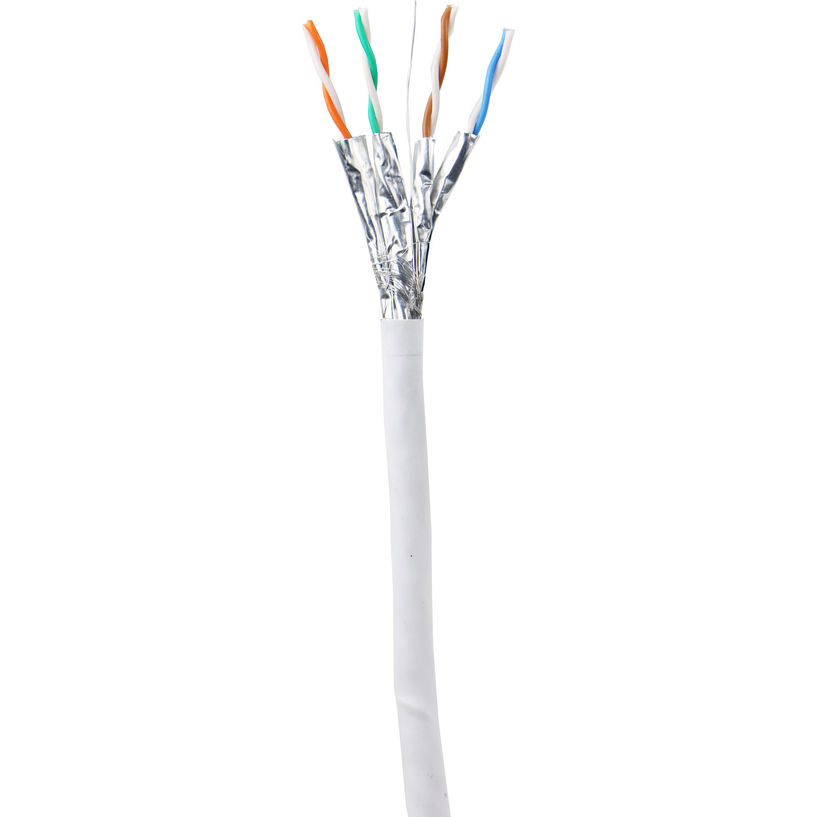 Excel Solid Cat6A Cable S/FTP LSOH CPR Euroclass Dca 500m Reel White