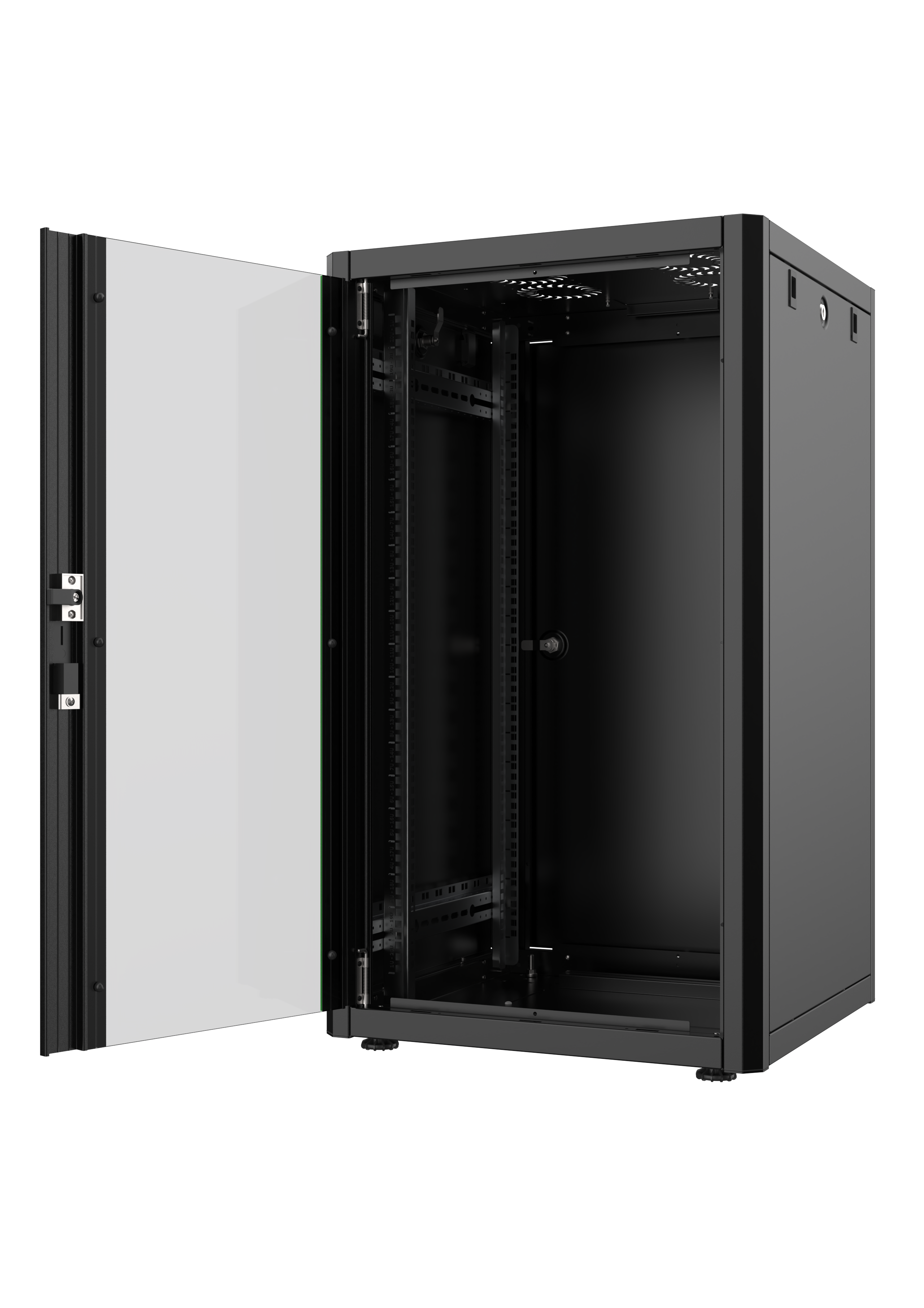 18U, Mirsan GTN Series Cabinet, Width 600mm, Depth 600mm, Ready Assembled, Black