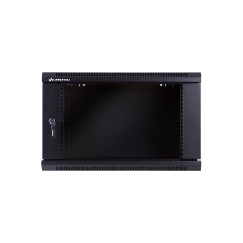 6U Wall Mount Cabinet, 600mm Width by 450mm Depth, Black [Flat Packed]