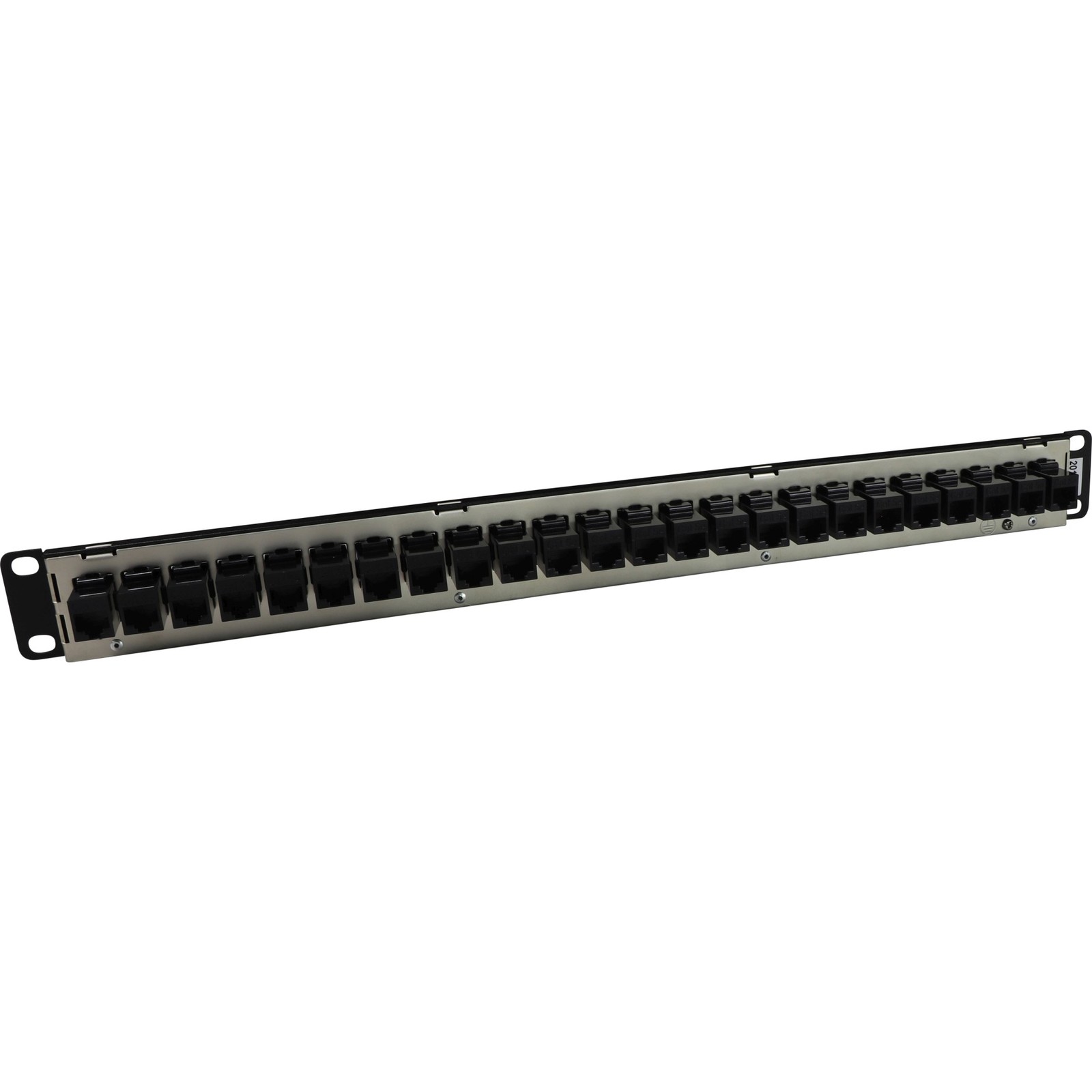 Excel Cat5e 24 Port Unscreened Through Coupler Patch Panel 1U Black