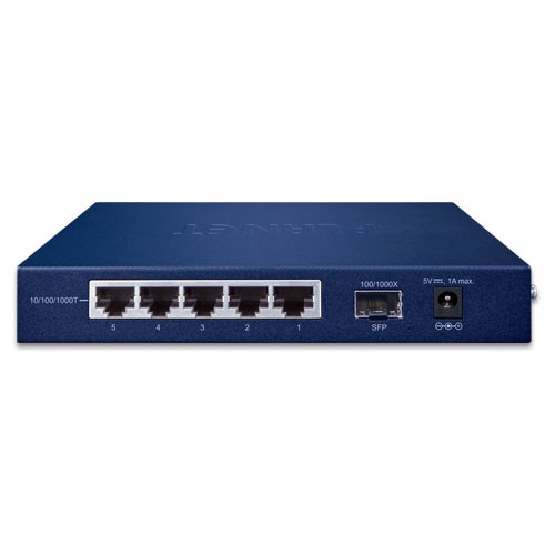 5-Port 10/100/1000T +1-Port 1000X SFP Gigabit Ethernet Switch