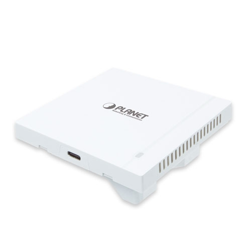 Planet Dual Band 802.11ax 1800Mbps In-wall Wireless Access Point w/802.3at PoE+ and Type C USB