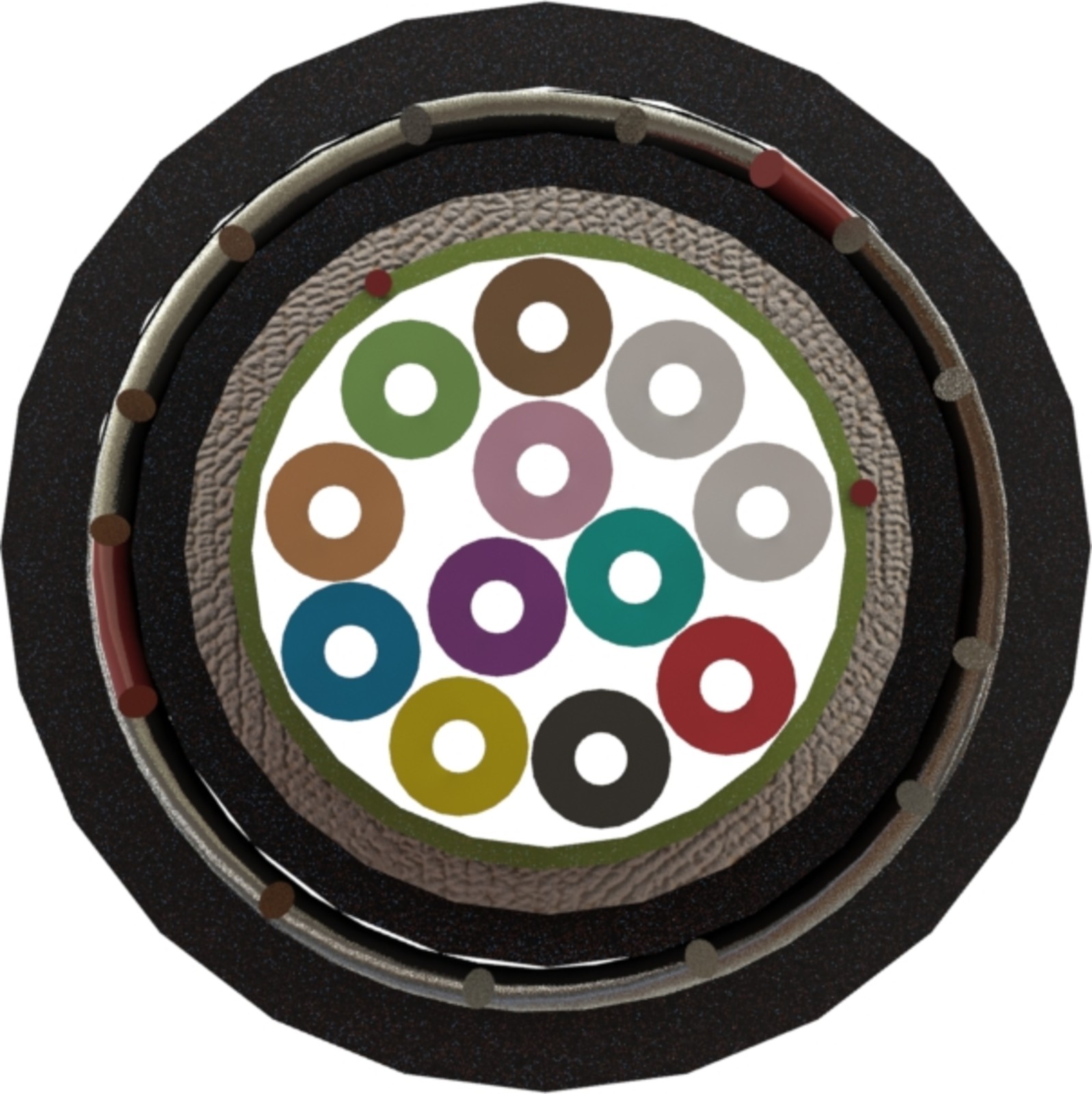 Excel Enbeam OS2 Singlemode SWA Direct Burial Fibre Optic Cable Loose Tube 12 Core 9/125 LSZH Eca Black