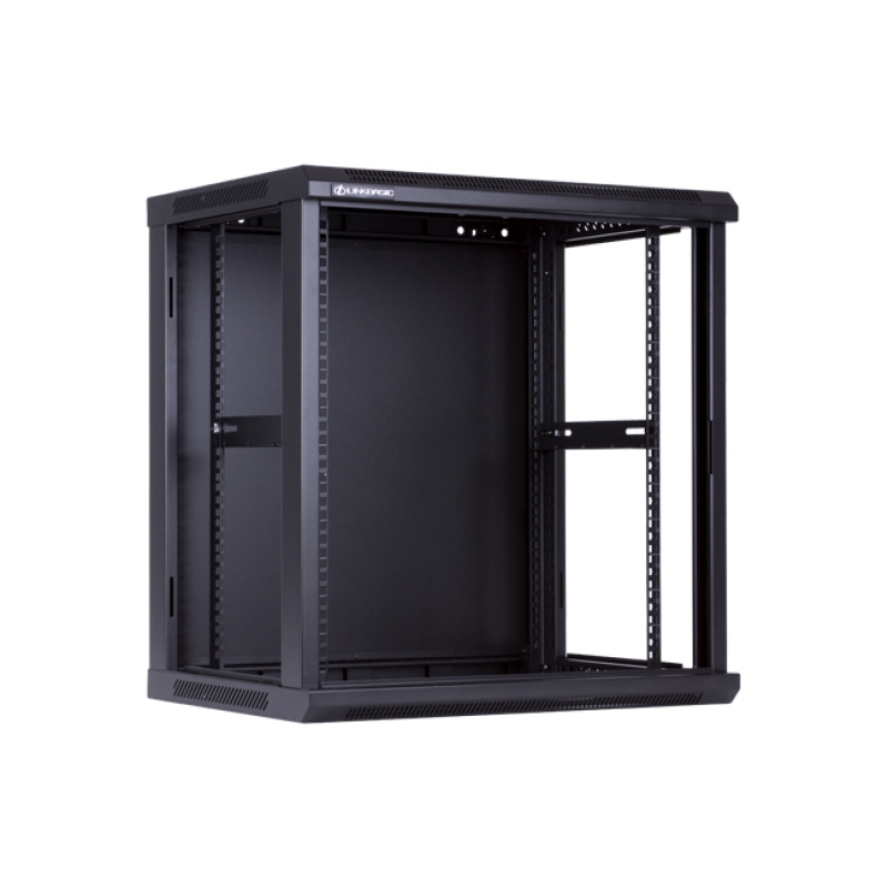 12U Wall Mount Cabinet, 600mm Width by 450mm Depth, Black [Flat Packed]