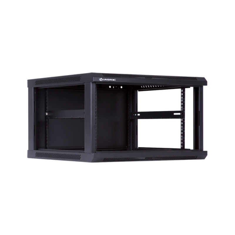Linkbasic 6U Wall Mount Cabinet, 600mm Width by 600mm Depth, Black [Flat Packed]