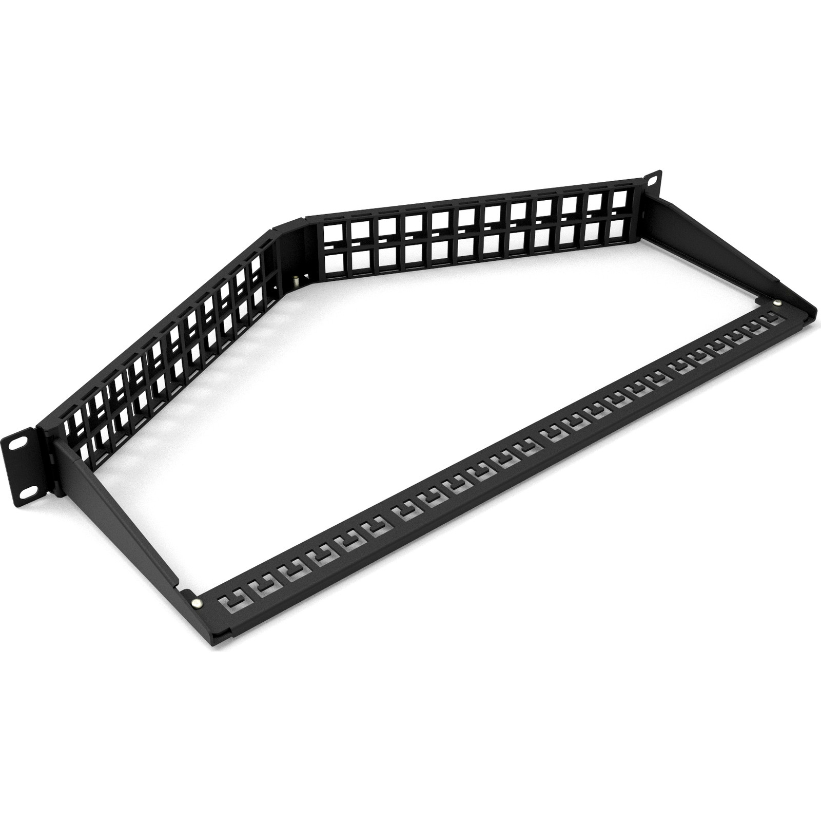Excel Unloaded 48 Port Keystone V Patch Panel Frame UTP 1U Black