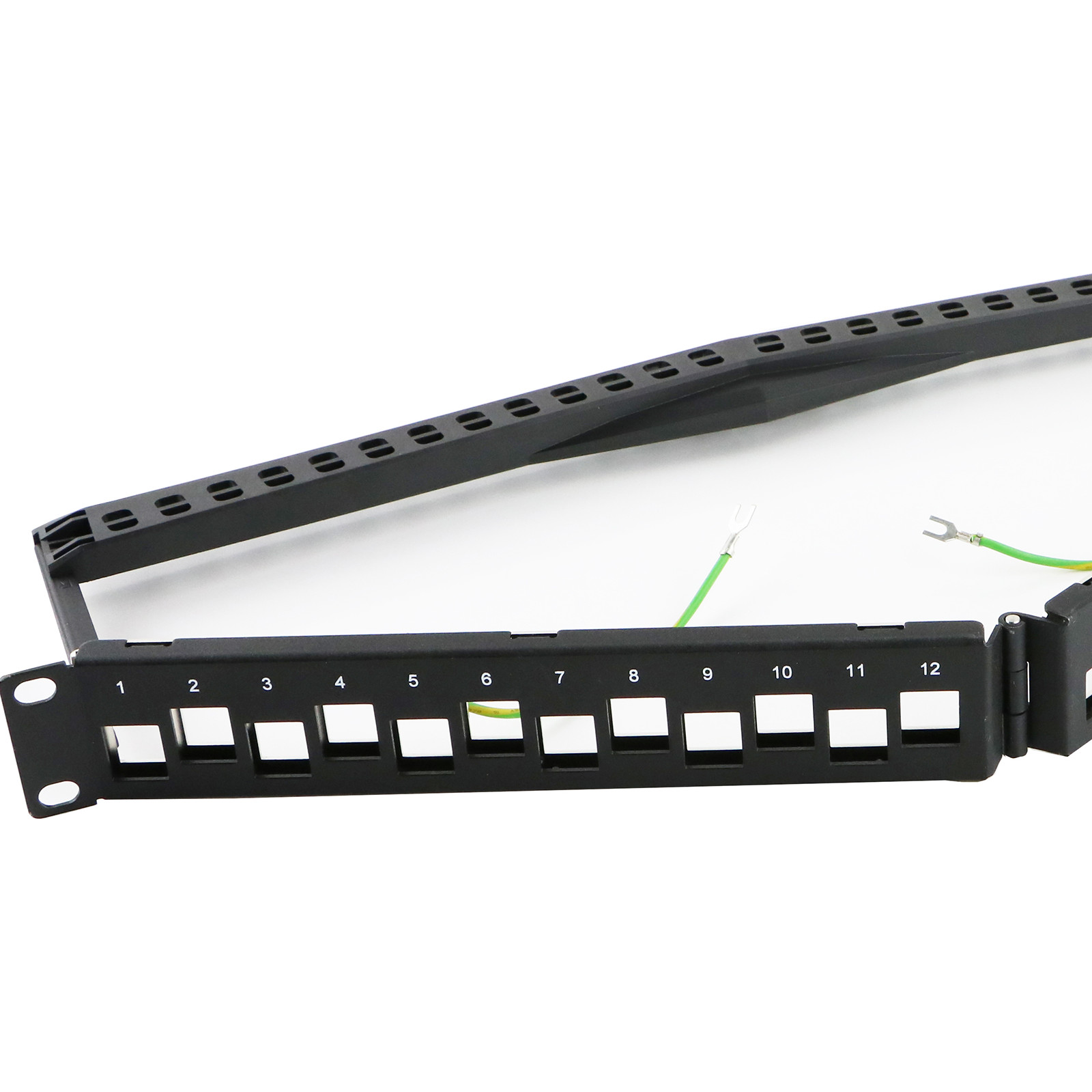 Excel Unloaded 24 Port Keystone V Patch Panel Frame 1U Black