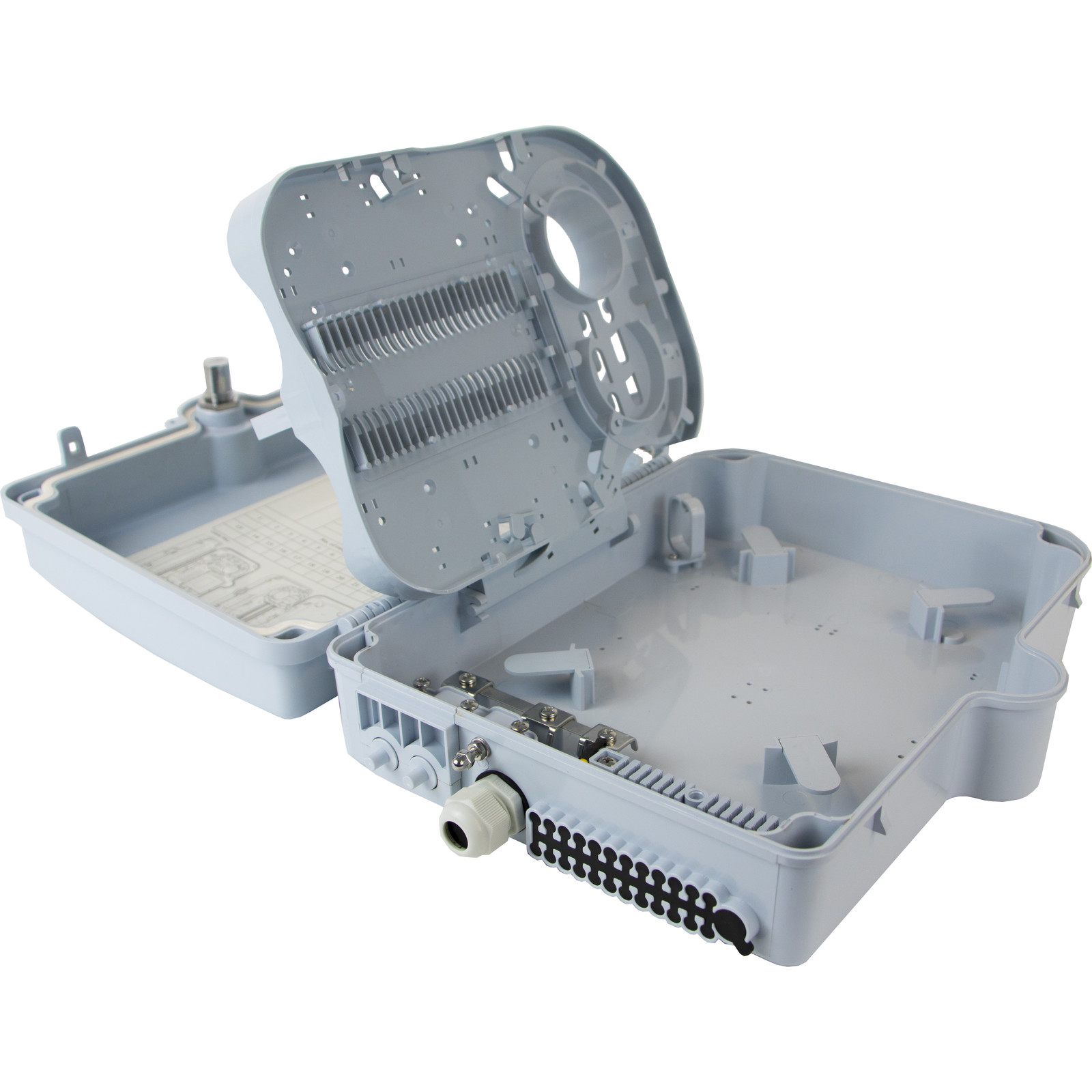 Excel Enbeam IP55 Fibre Access Terminal Box Unloaded up to 24x LC Dup. or 24x SC Sim. Adaptors