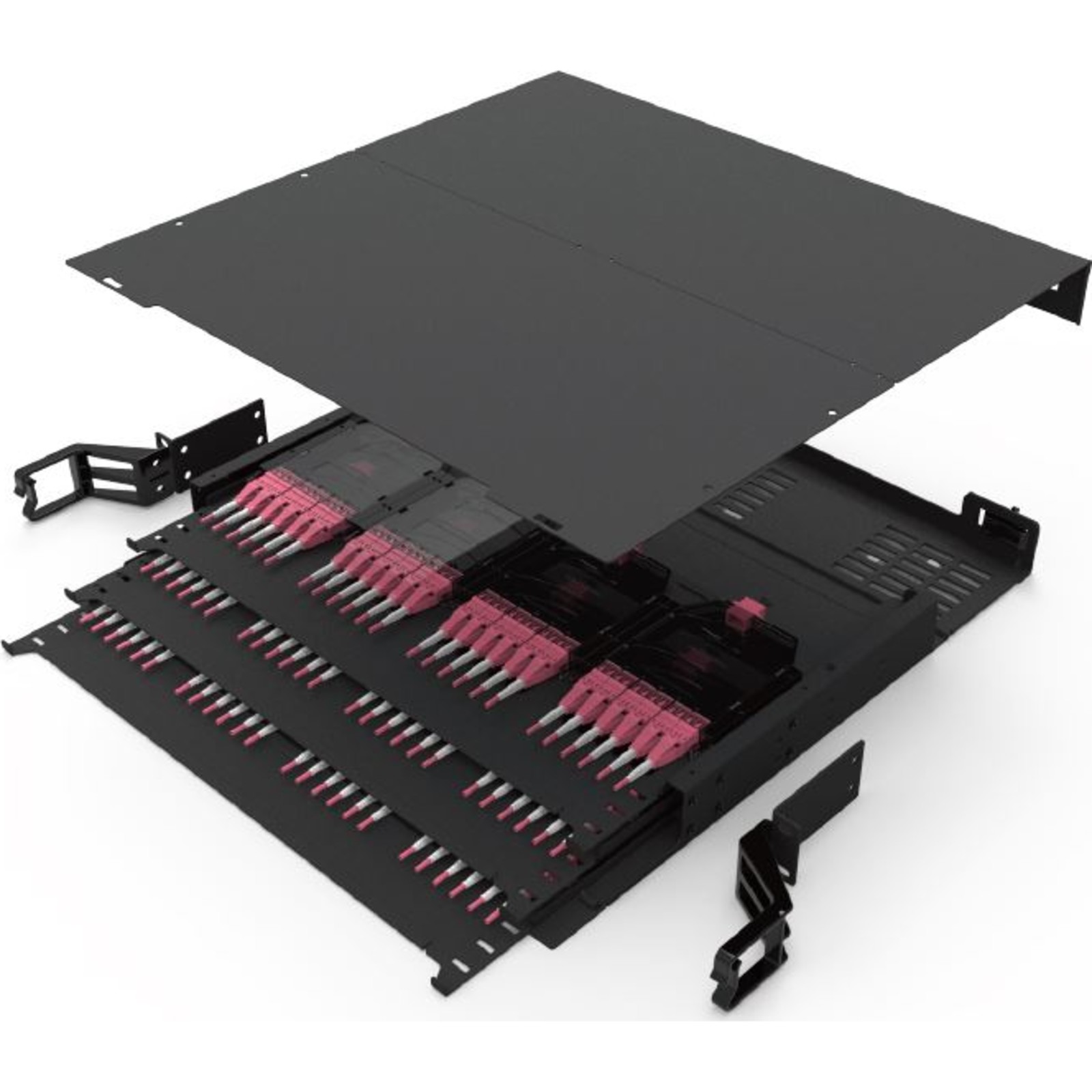 Excel Enbeam 1U 144C High Density Cassette Fibre Optic Panel 12f Cassette