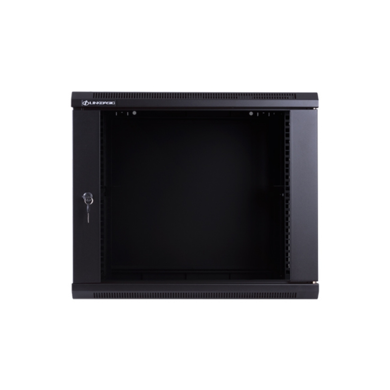 Linkbasic 9U Wall Mount Cabinet, 600mm Width by 600mm Depth, Black [Flat Packed]
