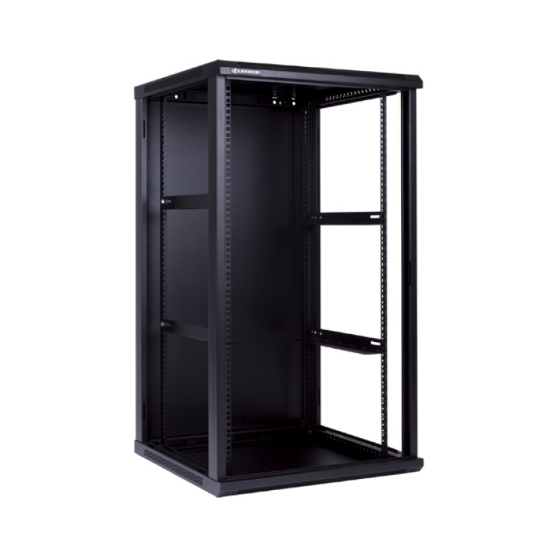 Linkbasic 22U Wall Mount Cabinet, 600mm Width by 600mm Depth, Black [Flat Packed]