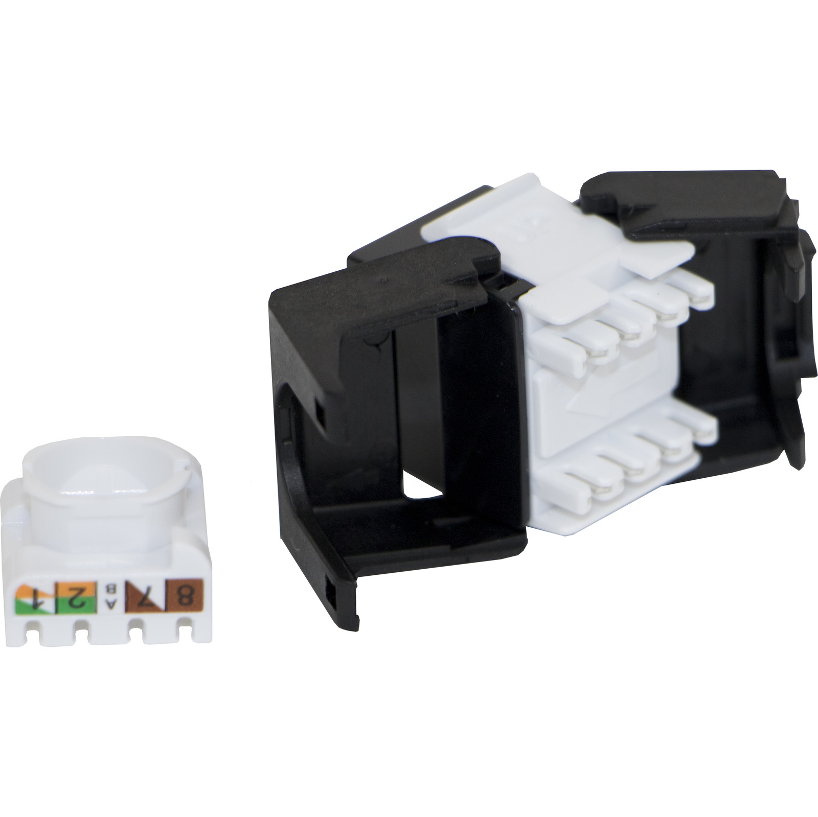 Excel Cat5e UTP Unscreened Low Profile Keystone Jack Toolless Black