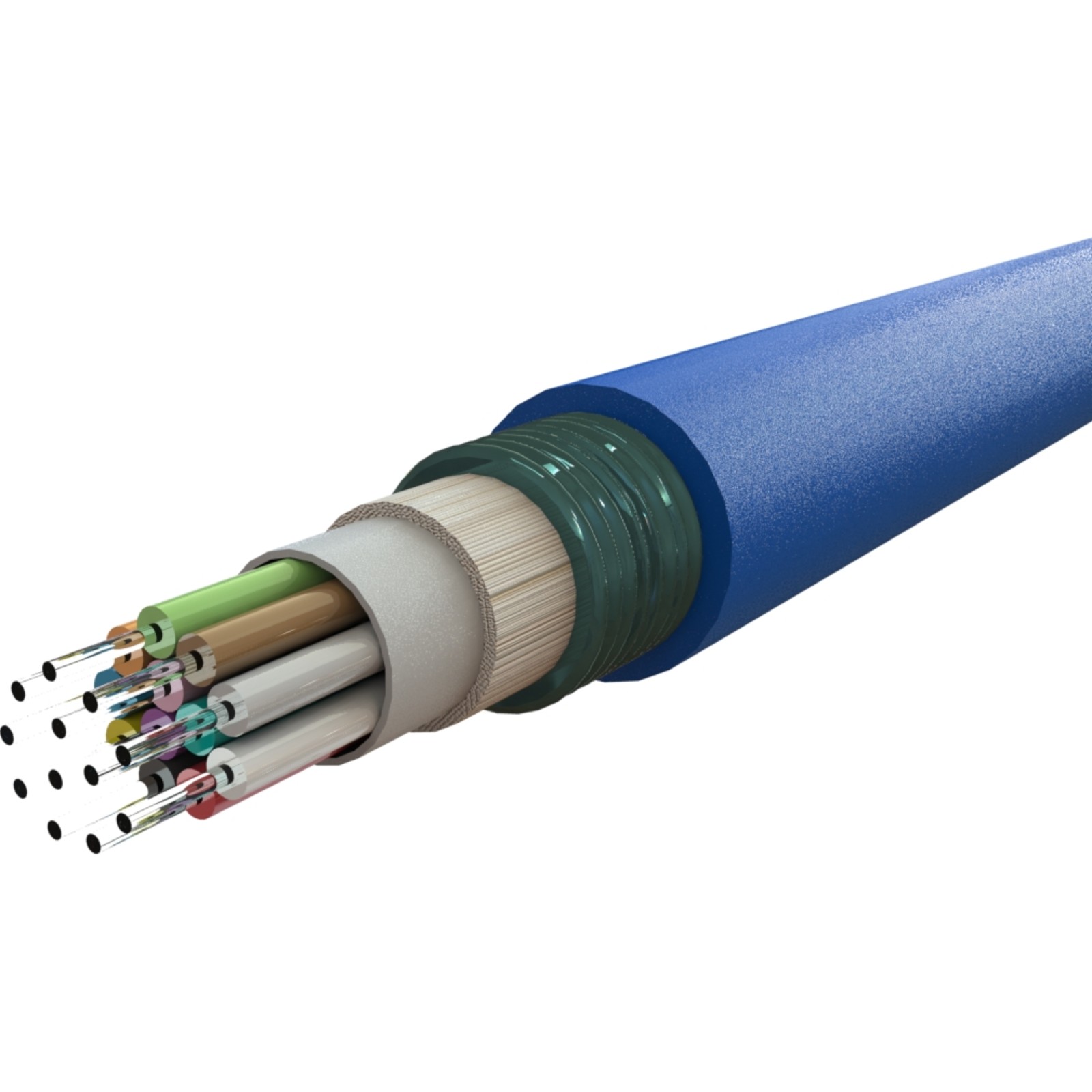 Excel OS2 Singlemode 9/125 8 Core Armoured CST Fibre Optic Cable Loose Tube Eca - Blue