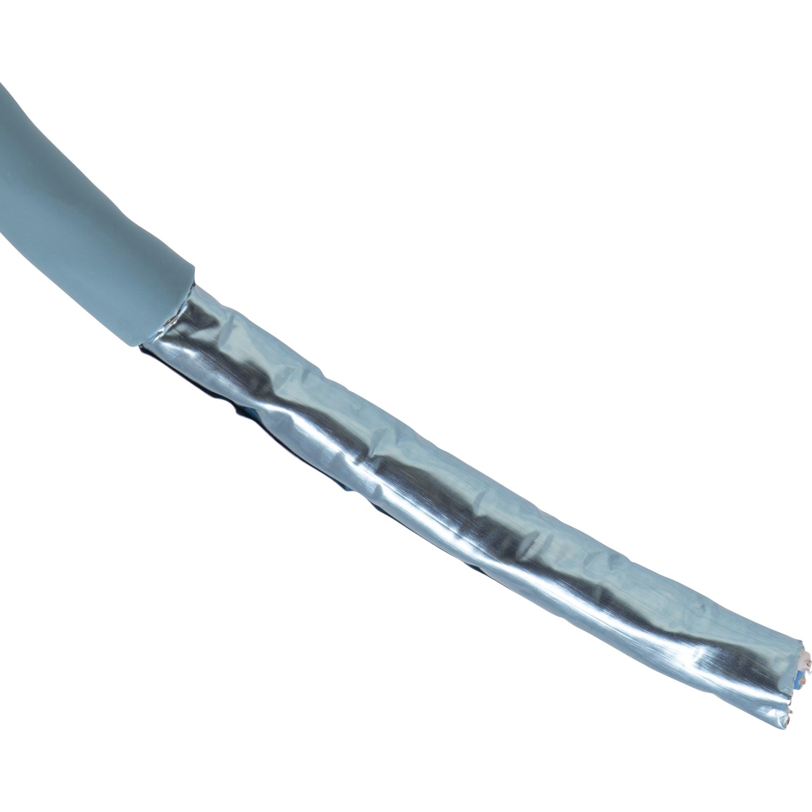 Excel Solid Cat6A Cable F/FTP LSOH CPR Euroclass Dca 500m Reel Ice Blue