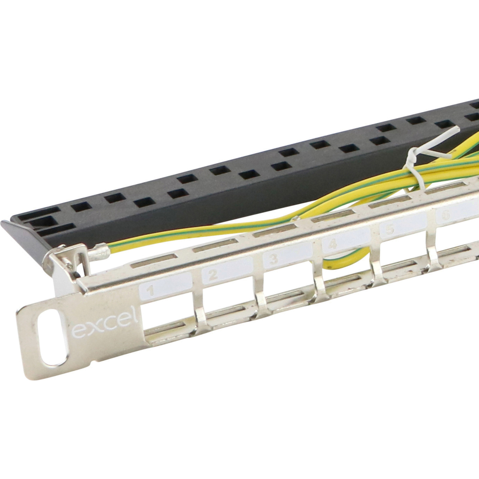 Excel 24-Port Keystone ½U Patch Panel - 0.5U