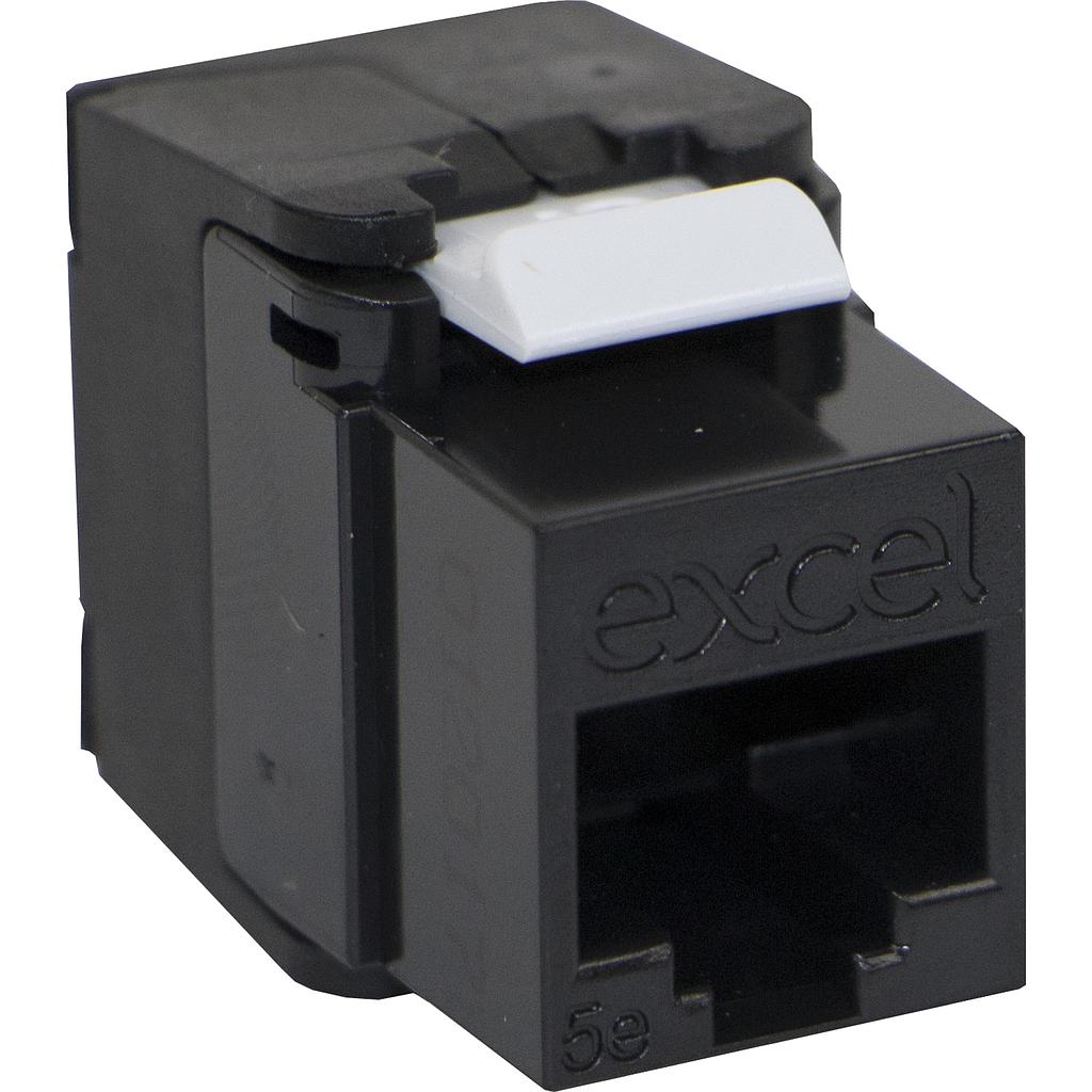 Excel CAT5E UTP Unscreened Low Profile Keystone Jack Toolless Black