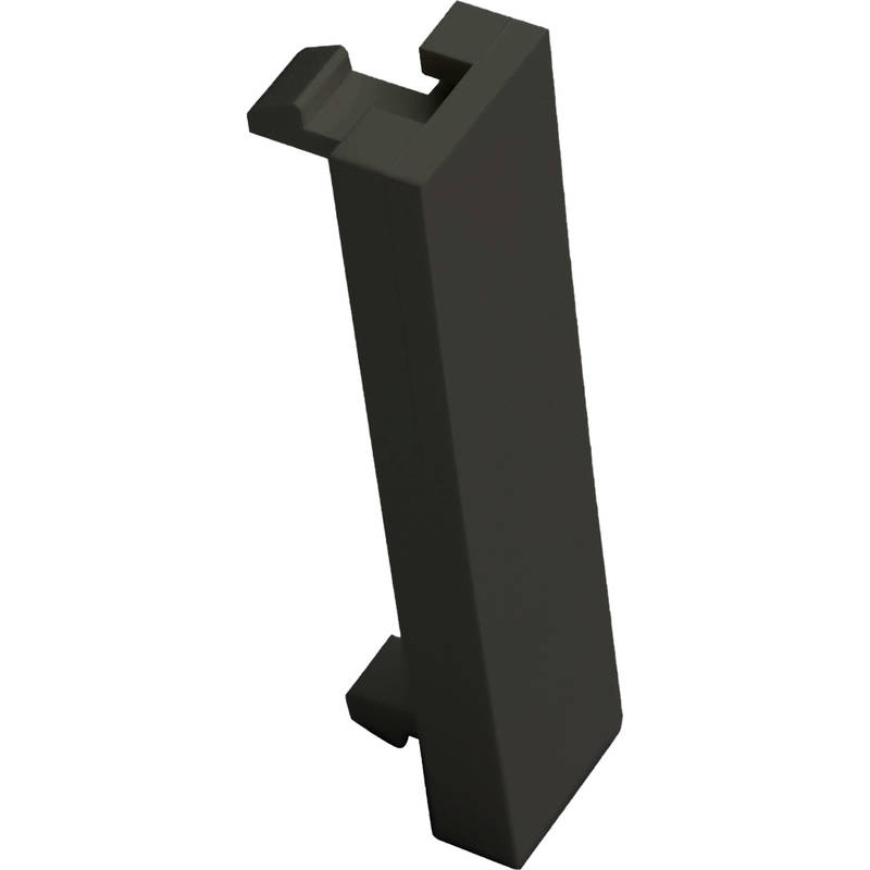 Excel Black Half Width (12.5mm) Blank Plate, Black