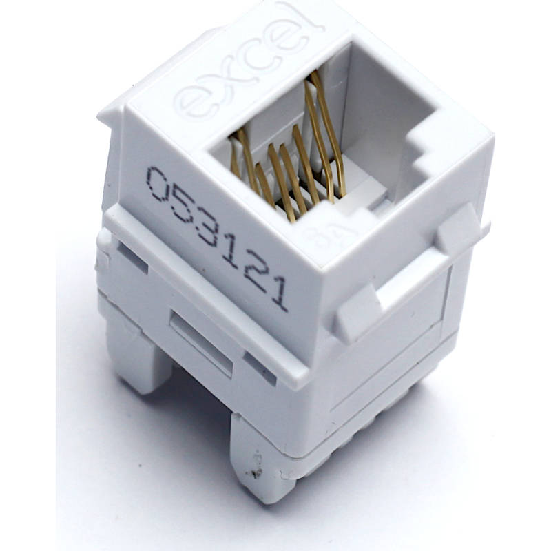 Excel Cat6A UTP Unscreened Keystone Jack IDC Punch Down White