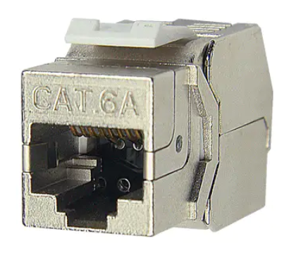 Linkbasic CAT6A Shielded Keystone Jack, 180 degree