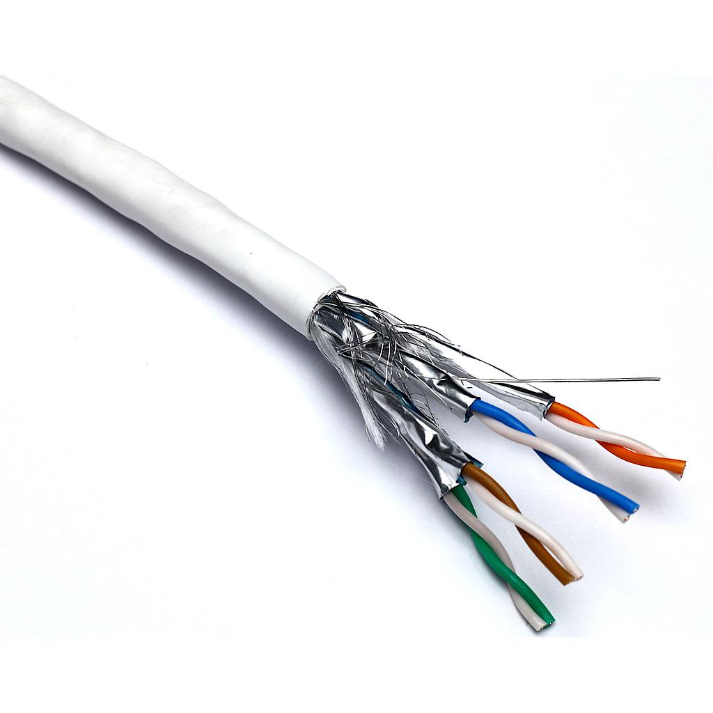 Excel Solid Cat6A Cable S/FTP LSOH CPR Euroclass Dca 500m Reel White