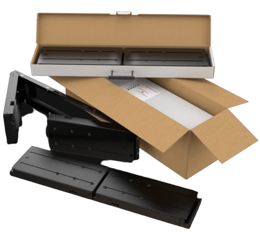 8U 19" Wall Mounted Bracket, Adjustable Depth: 225mm - 345mm, White