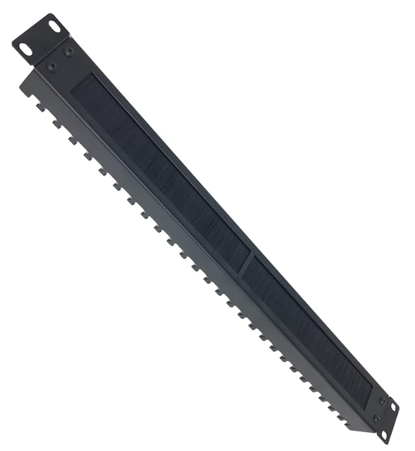 Mirsan 19'' 1U Horizontal Brush Strip Black