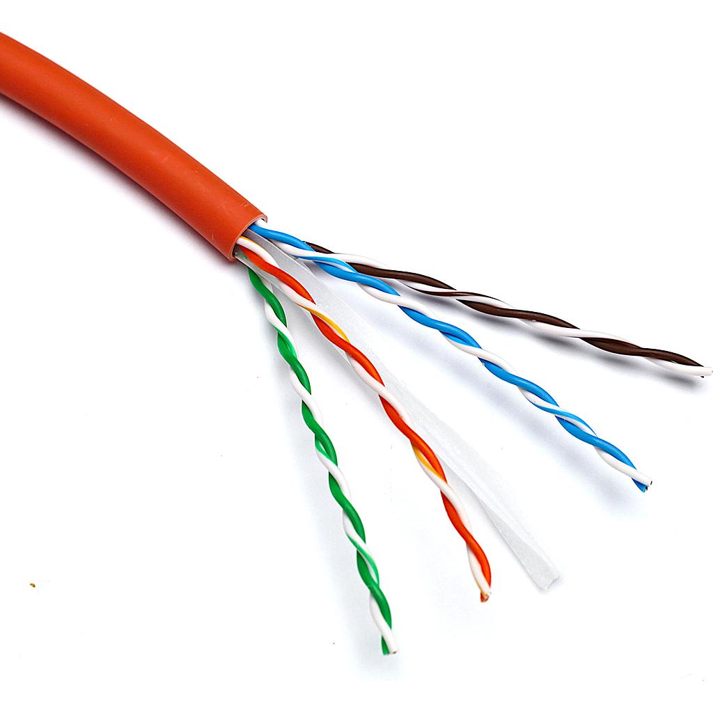 Excel Solid CAT6 Cable U/UTP LSOH CPR Euroclass Dca 305m Box Orange