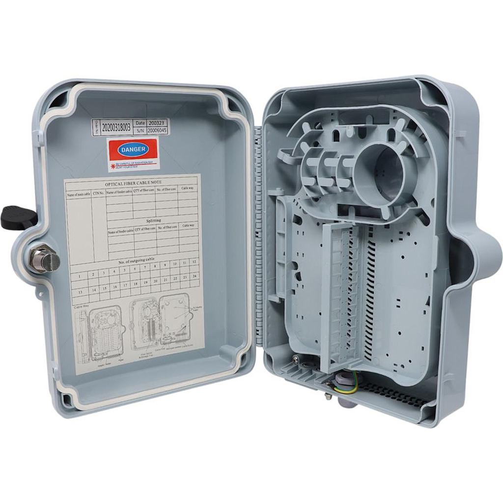 Excel Enbeam IP55 Fibre Access Terminal Box Unloaded up to 24x LC Dup. or 24x SC Sim. Adaptors