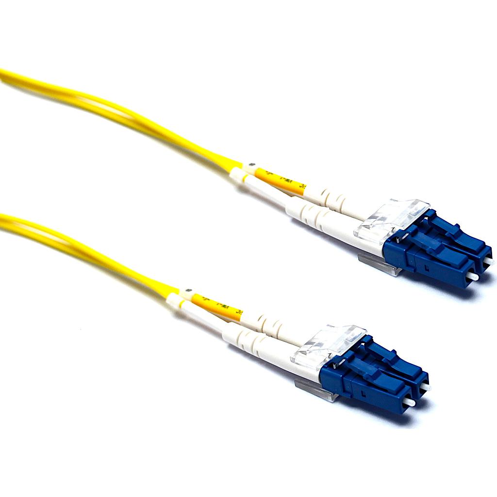 OPTiFab OS2 9/125µm Singlemode 25M LC-LC Yellow Fibre Optic Duplex Patch Cord LSZH