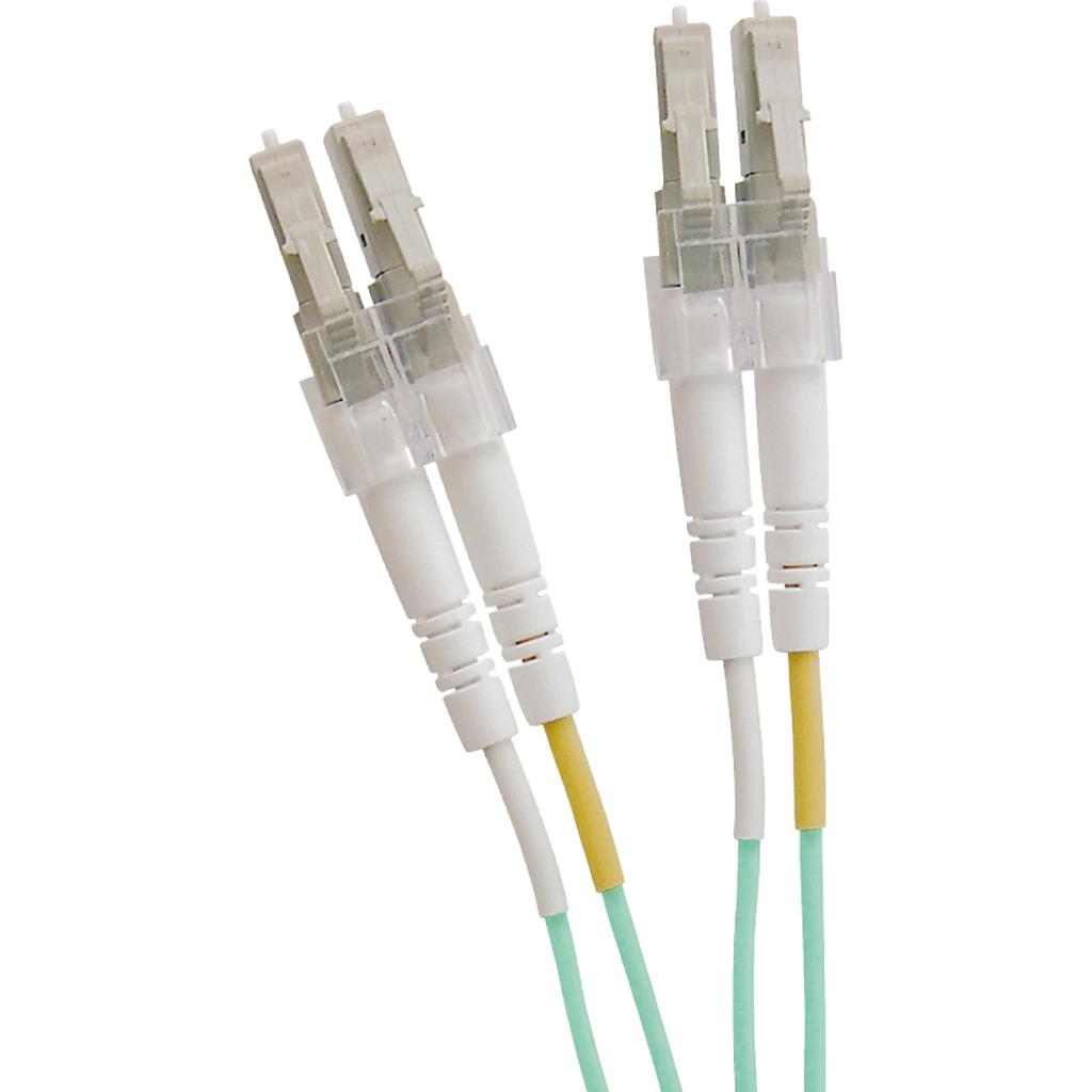 OPTiFab OM3 50/125µm Multimode 5M LC-LC Aqua Fibre Optic Duplex Patch Cord LSZH