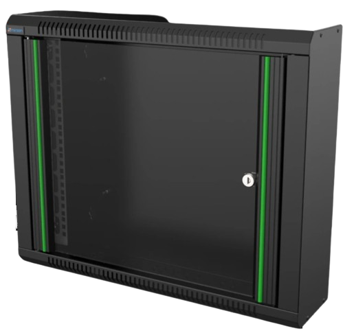 Mirsan 9U W=600MM D=300MM Wall Type Residential Cabinet Black [Flat Packed]