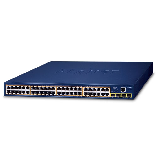 Planet  48-Port 10/100/1000T 802.3at PoE + 4-Port 100/1000BASE-X SFP Managed Switch