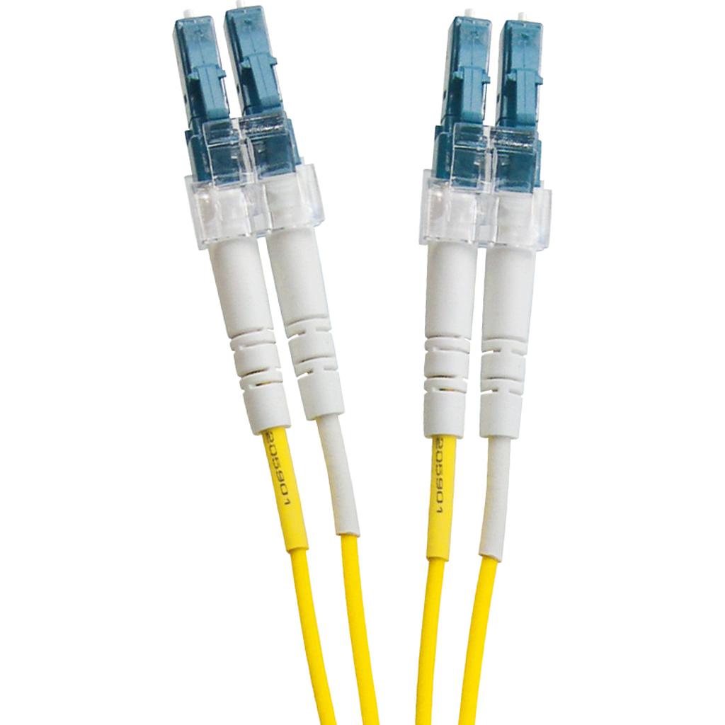 OPTiFab OS2 9/125µm Singlemode 5M LC-LC Yellow Fibre Optic Duplex Patch Cord LSZH
