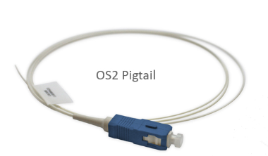 LC/UPC Pigtail | LSZH | Singlemode G657.A1 | 0.9mm | 1MT | White