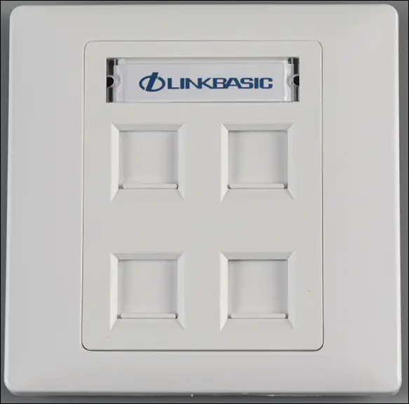 Linkbasic 4-Ports UK Type Faceplate