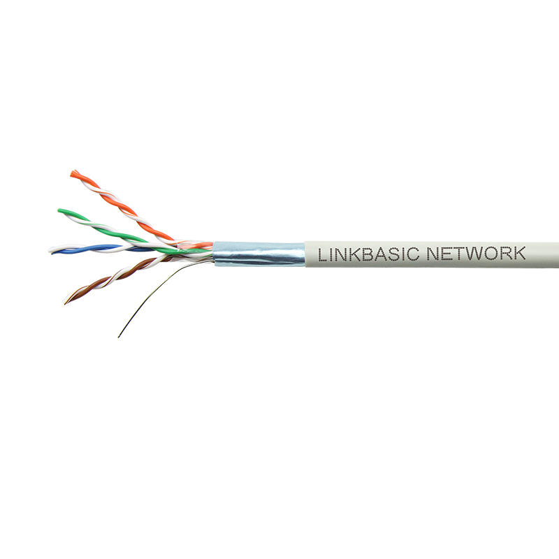 Linkbasic CAT5E F/UTP Solid Cable, LSZH jacket, GRAY (RAL 7035)