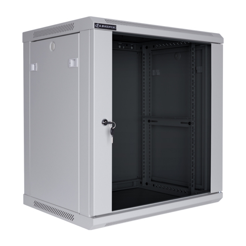 Linkbasic 12U Wall Mount Cabinet, 600mm Width by 600mm Depth, Grey [Flat Packed]