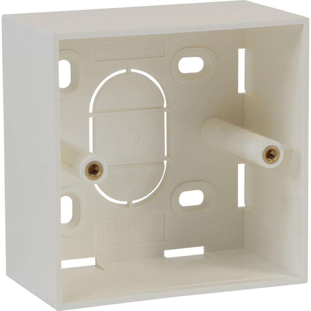 Excel Single Gang 47mm Deep Back Box