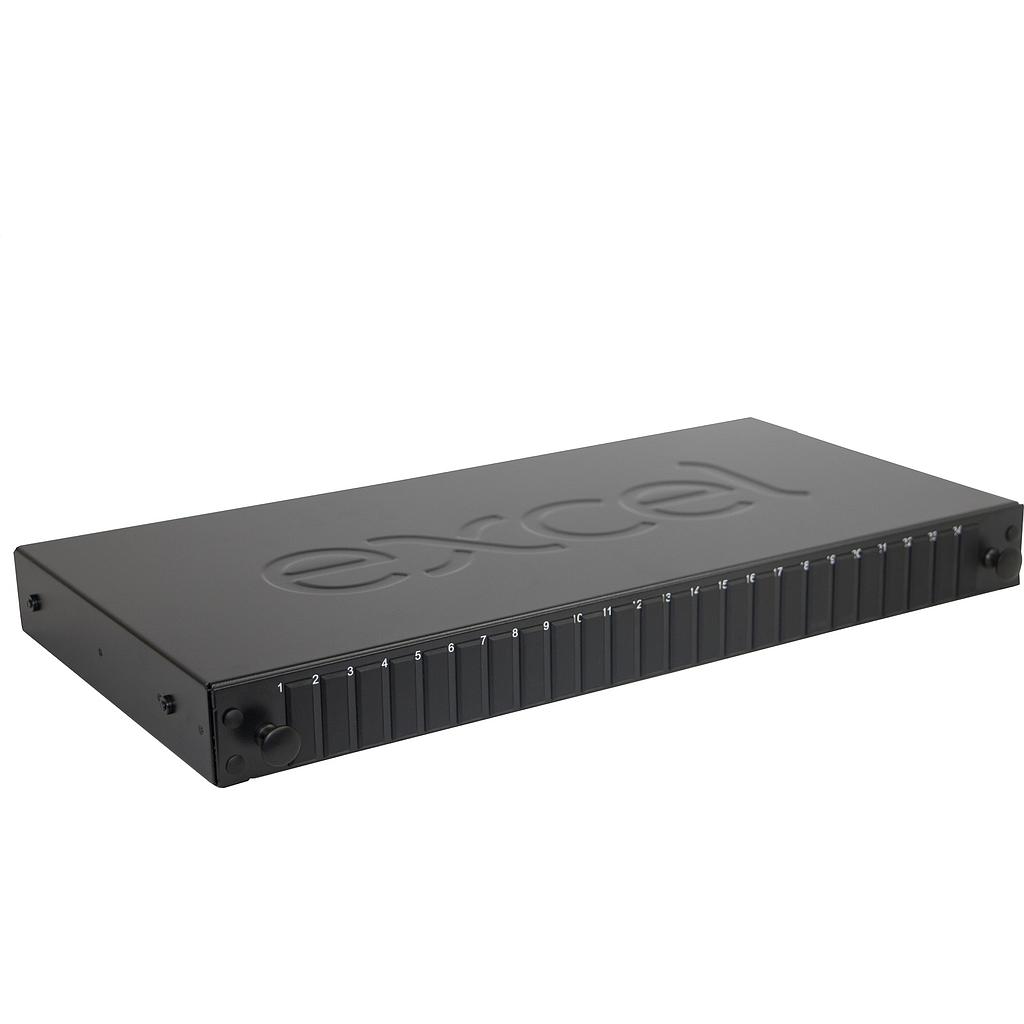 Excel 24 Way SC Duplex/LC Quad Fibre Optic Panel - Empty