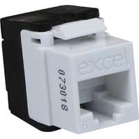 Excel CAT6 Low Profile UTP Toolless Keystone Jack-White