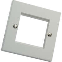 Excel Single Gang Flat Plate, White (W/O Blanks)