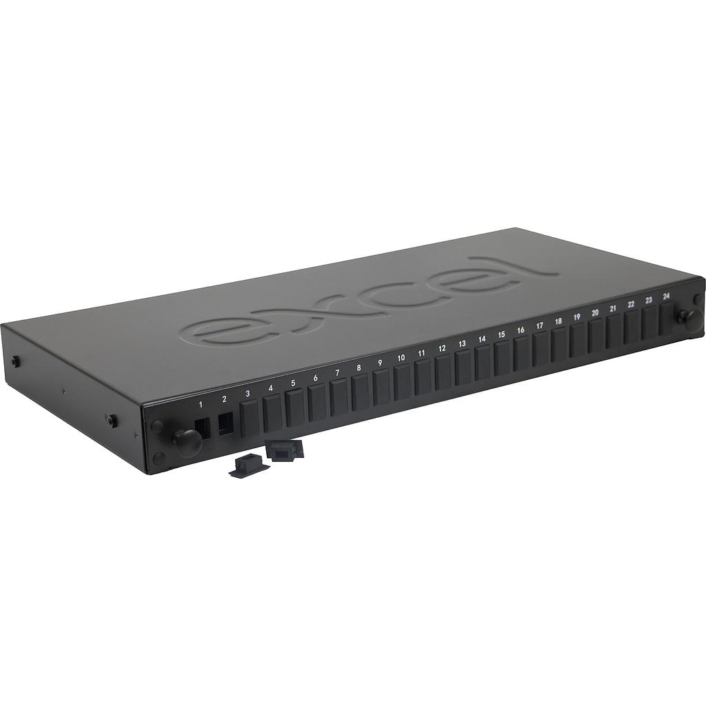 Excel 24 Way SC SX/LC DX Fibre Optic Panel - Empty