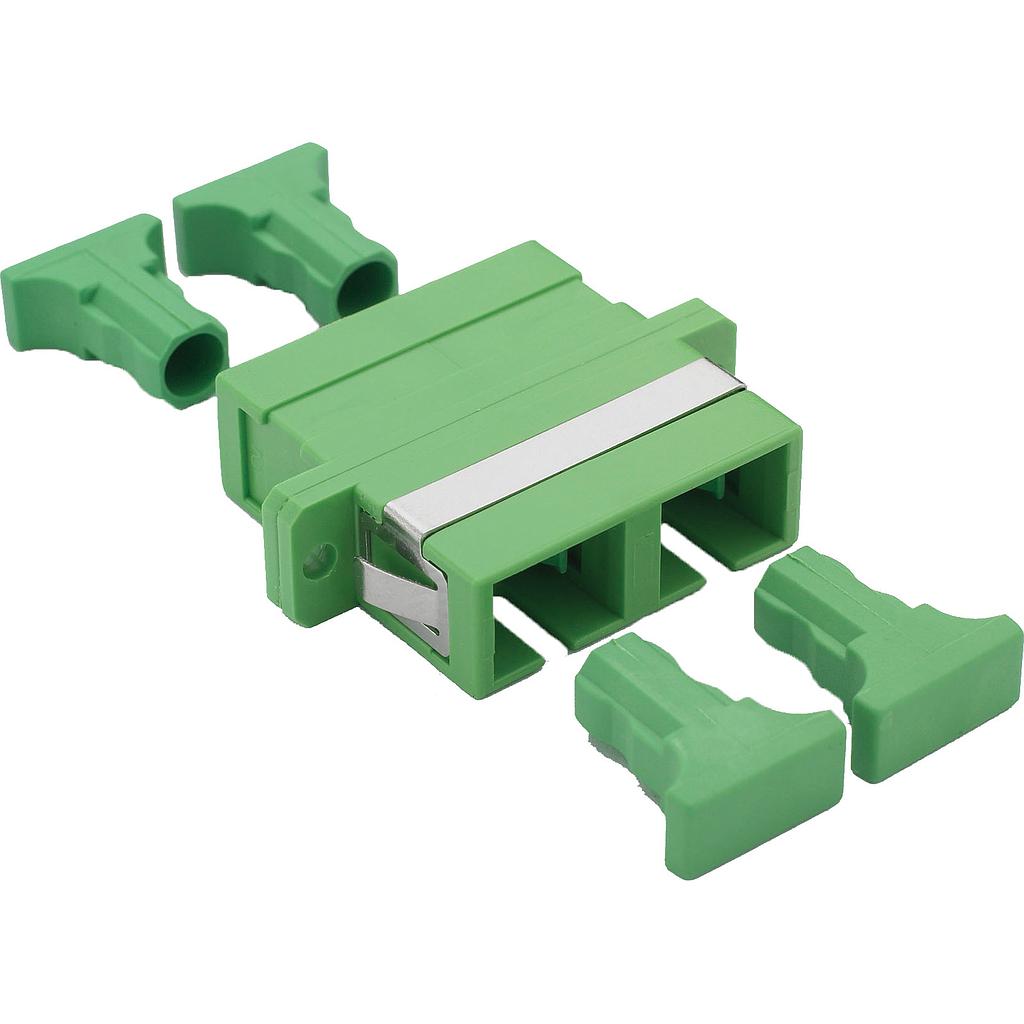 Excel Enbeam SC/APC Duplex Singlemode Adaptor - Green